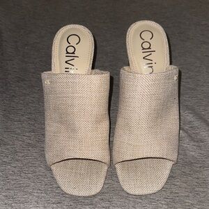 Calvin Klein Women's Tan Mules